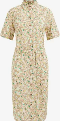 WE FASHION Robes Fluides Robe-chemise Femme Beige