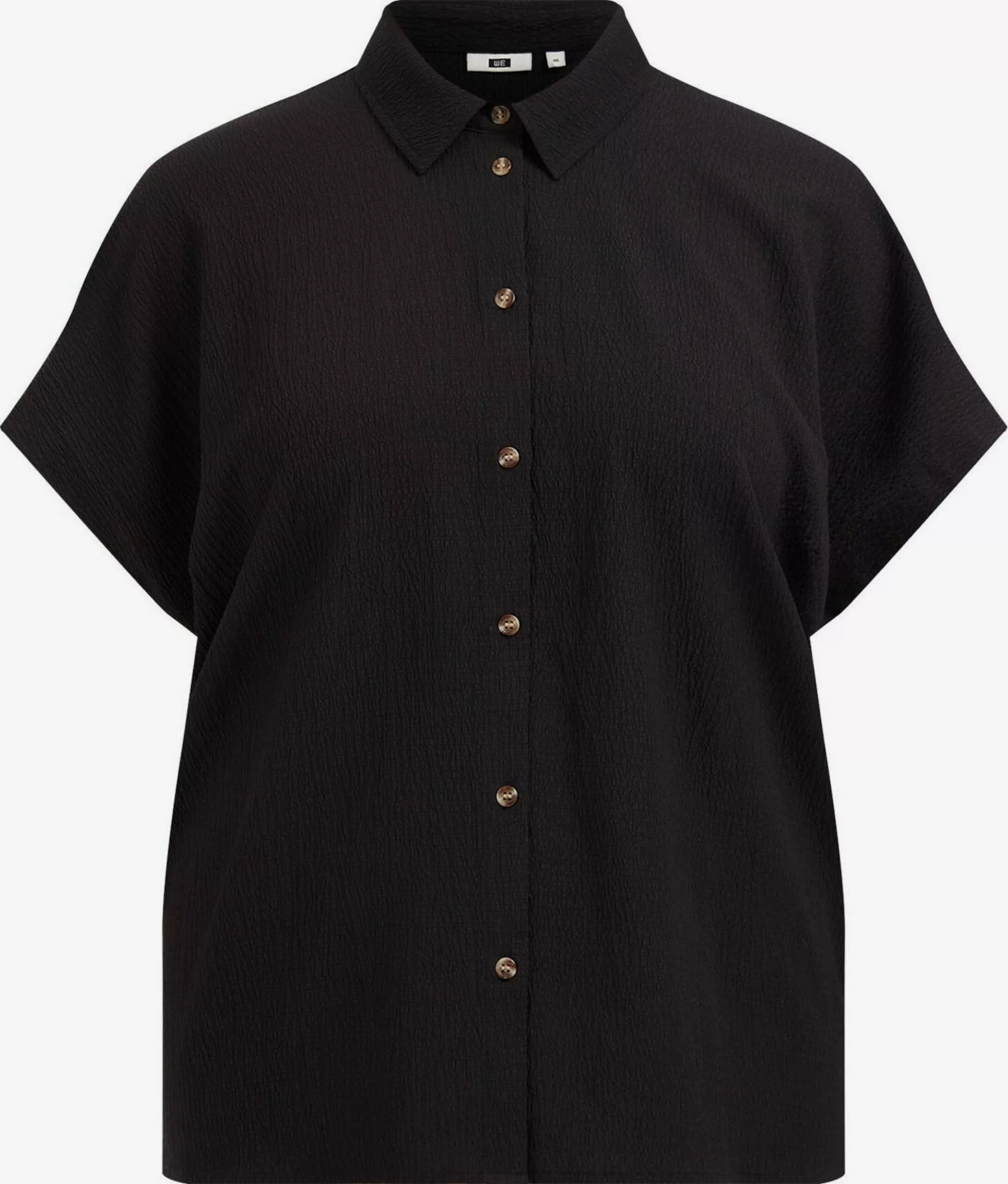 WE FASHION Blouses à Manches Courtes Chemisier Femme Noir 1 WE FASHION Blouses à Manches Courtes Chemisier Femme Noir