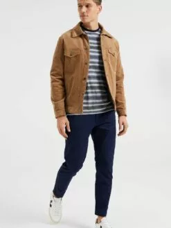 WE FASHION Pantalons En Toile Coupe Slim Pantalon à Pince Homme Marine -WE FASHION Magasin En Ligne b43b3746f10650449b222bcc4aad1b7f