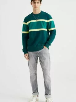 WE FASHION Sweatshirts Sweat-shirt Homme Vert / Vert Foncé -WE FASHION Magasin En Ligne b463edf6e067a85f892d5c8db9cd04b9