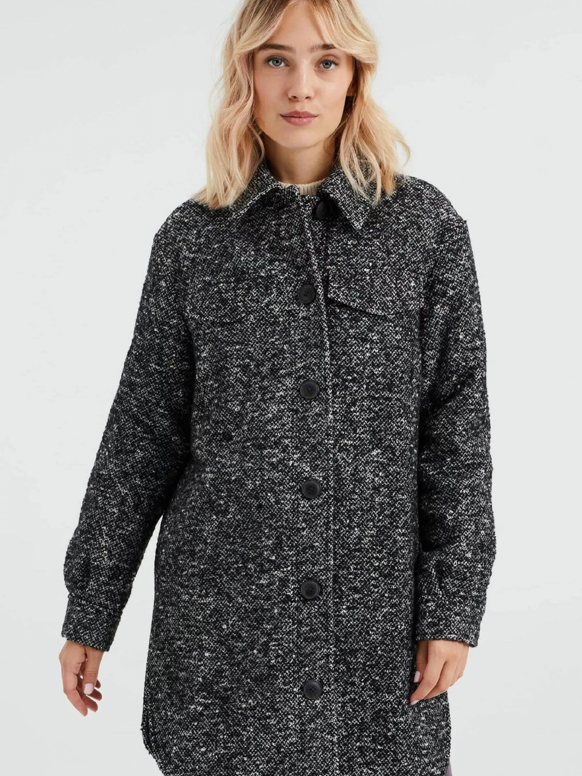 WE FASHION Vestes De Mi-saison Veste Mi-saison Femme Noir 2 WE FASHION Vestes De Mi-saison Veste Mi-saison Femme Noir – Image 2