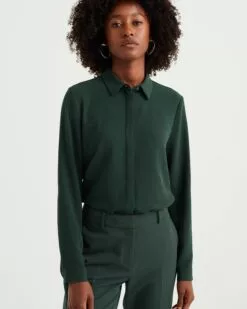 WE FASHION Chemisiers Chemisier Femme Vert Foncé -WE FASHION Magasin En Ligne b68c1e4cffb9197f99bb507a9e4d61c9