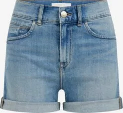 WE FASHION Shorts En Jean Skinny Jean Femme Bleu
