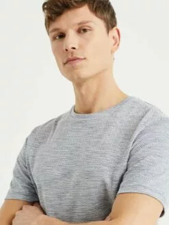 WE FASHION T-shirts T-Shirt Homme Bleu-gris 11 WE FASHION T-shirts T-Shirt Homme Bleu-gris -WE FASHION Magasin En Ligne b7b1a551566e21f242526b395f648531