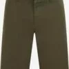 WE FASHION Shorts Chino Coupe Slim Pantalon Chino Homme Vert Foncé