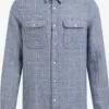 WE FASHION Chemises à Carreaux Coupe Regular Chemise Homme Bleu-gris