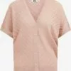 WE FASHION Gilets Cardigan Femme Rose Ancienne
