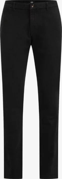 WE FASHION Chinos Coupe Slim Pantalon Chino Homme Noir