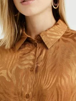 WE FASHION Chemisiers Chemisier Femme Caramel / Ocre -WE FASHION Magasin En Ligne bc5377e2eb70092add922f69053492b7