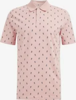 WE FASHION Polos T-Shirt Homme Rose Clair