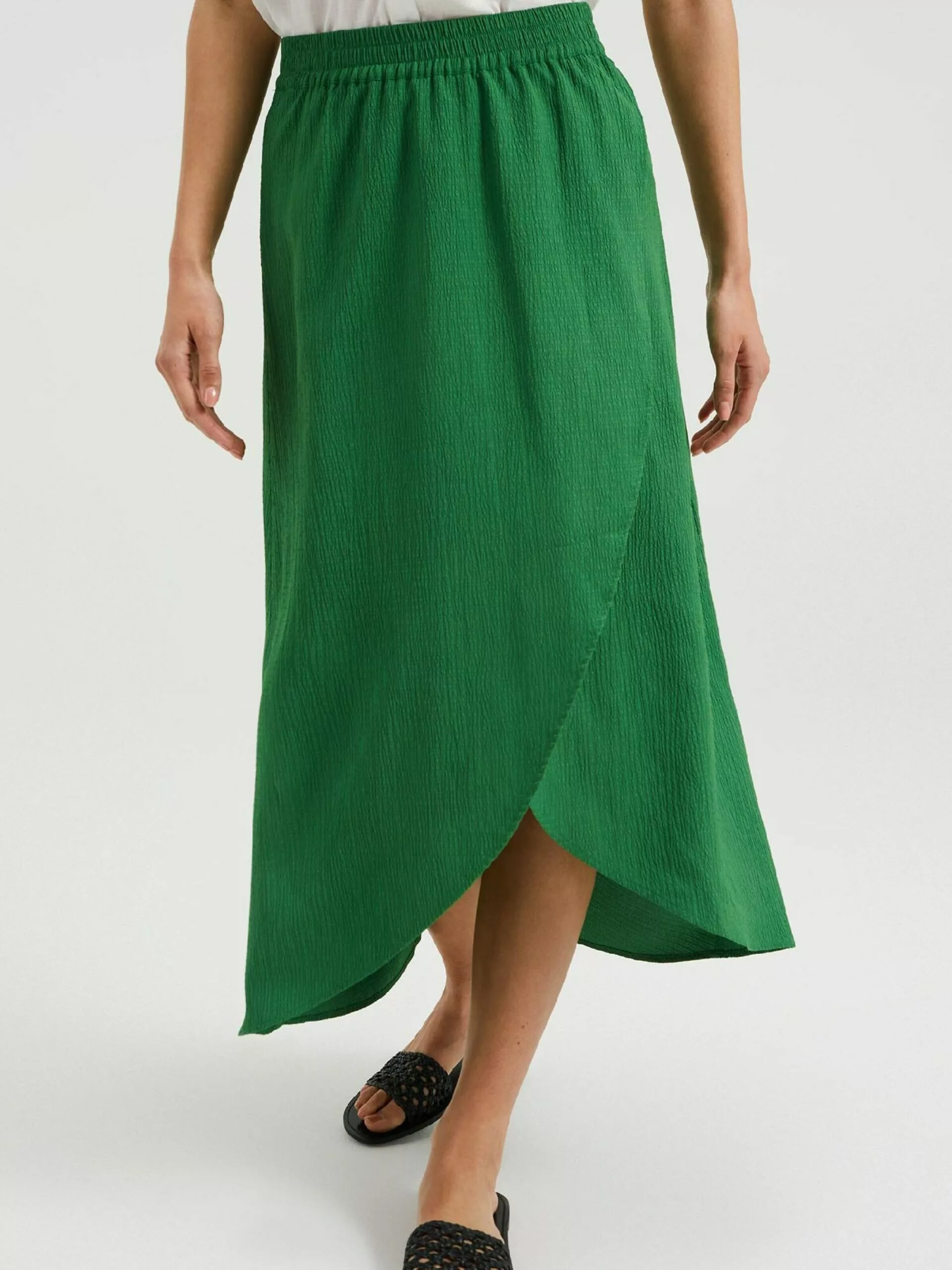 WE FASHION Jupes Midi Jupe Femme émeraude 2 WE FASHION Jupes Midi Jupe Femme émeraude – Image 2