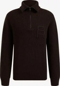 WE FASHION Pulls à Col Roulé Pull-over Homme Brun Foncé