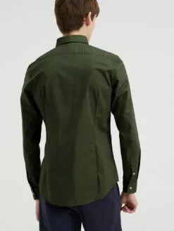 WE FASHION Chemises Décontractées Coupe Slim Chemise Homme Vert Foncé -WE FASHION Magasin En Ligne c6053e25522b23a8cf6c6fe43f4282ac