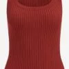 WE FASHION Débardeurs Haut Femme Rouge Foncé