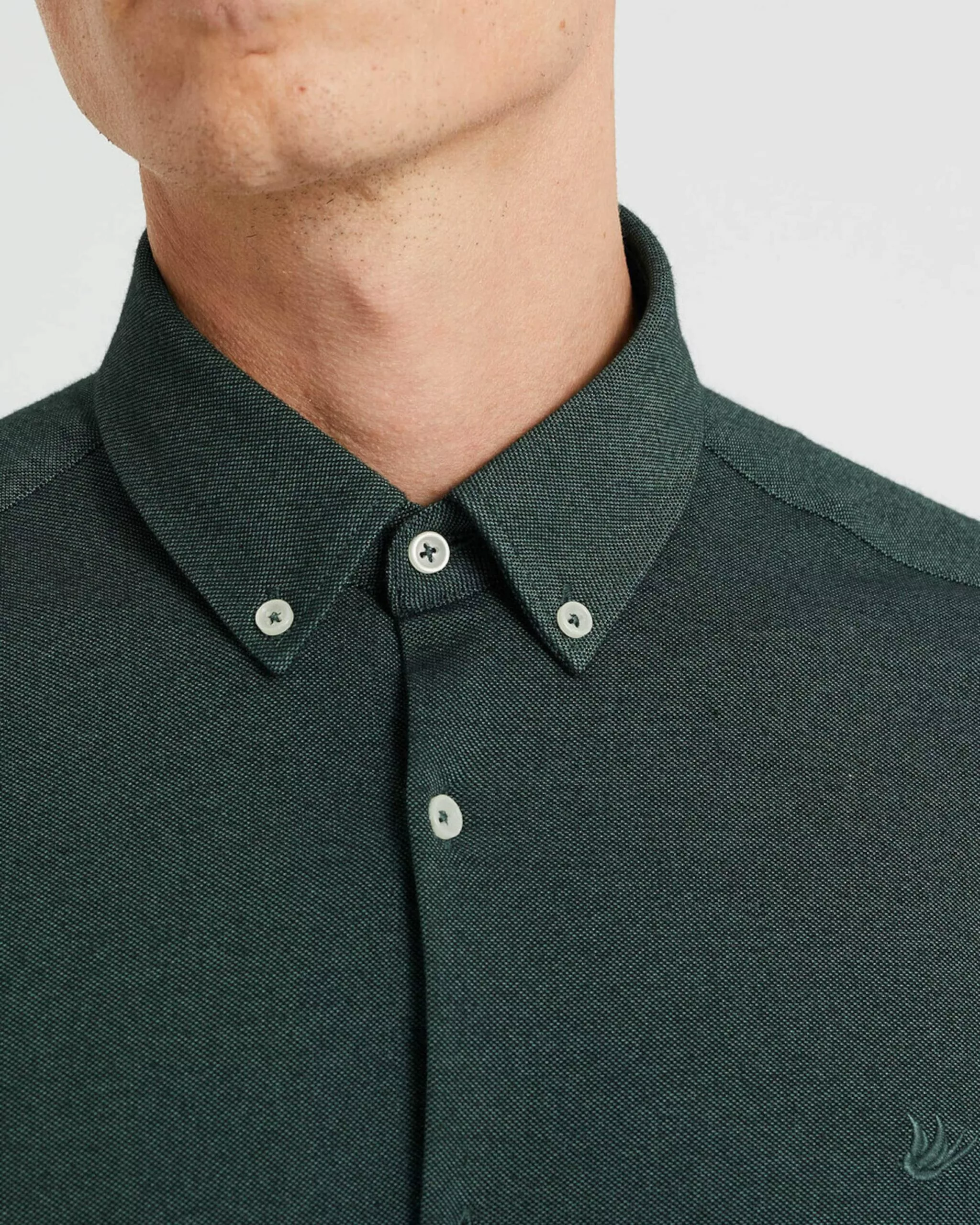 WE FASHION Chemises Décontractées Coupe Slim Chemise Homme Vert Foncé 4 WE FASHION Chemises Décontractées Coupe Slim Chemise Homme Vert Foncé – Image 4