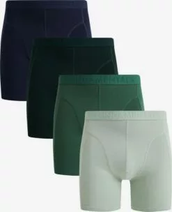 WE FASHION Caleçons Boxers Homme Bleu Marine / Sapin / Vert Pastel / Vert Foncé