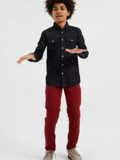 WE FASHION Chemises Coupe Slim Chemise Enfants Gris Foncé -WE FASHION Magasin En Ligne cb042c82dad6597aafccd92eb38a66c0