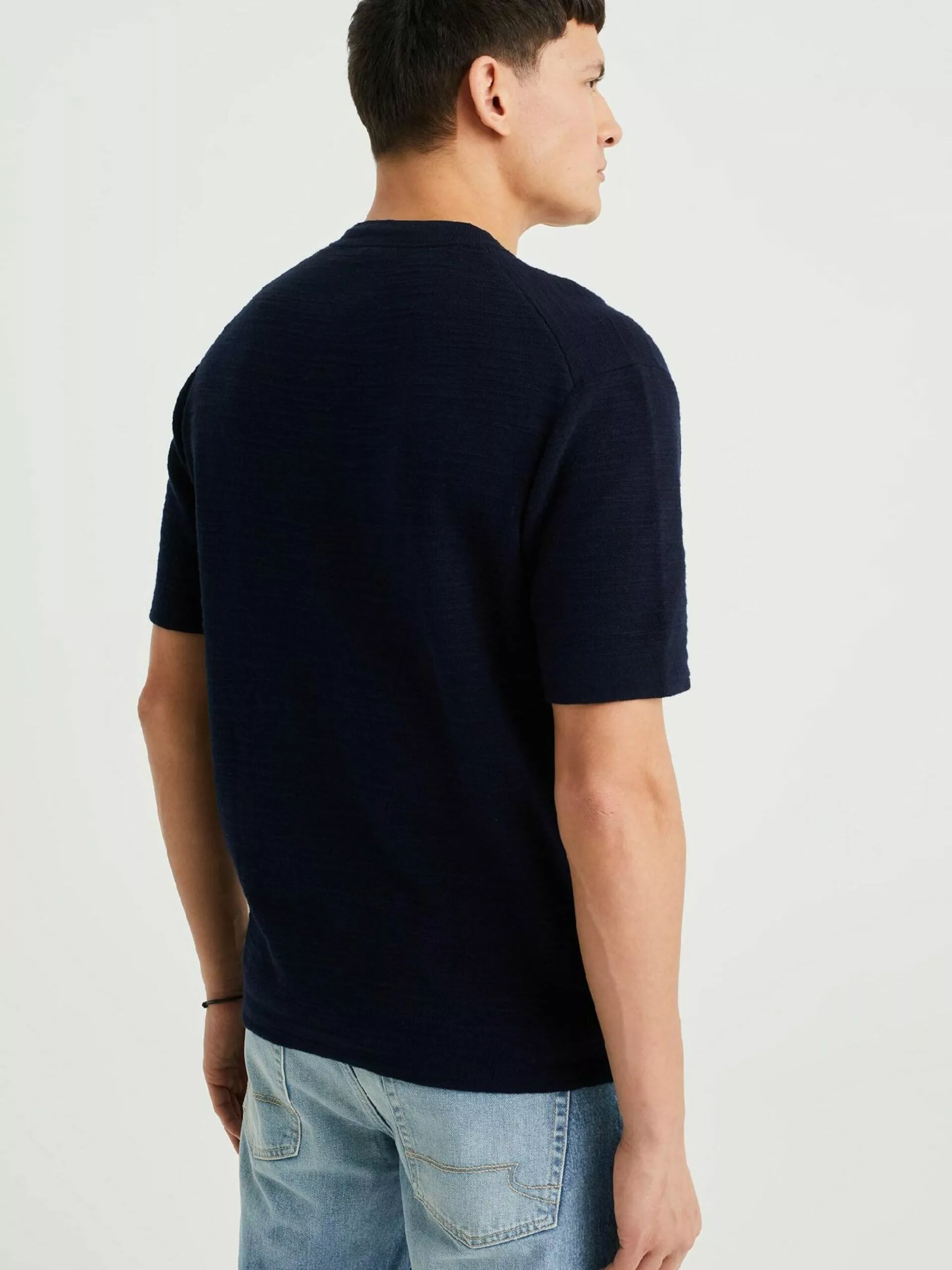 WE FASHION Pulls à Col Rond Pull-over Homme Bleu Foncé 5 WE FASHION Pulls à Col Rond Pull-over Homme Bleu Foncé – Image 5