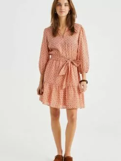 WE FASHION Robes Fluides Robe-chemise Femme Homard / Saumon -WE FASHION Magasin En Ligne cb933759f37472fecbf41ac19da7e550