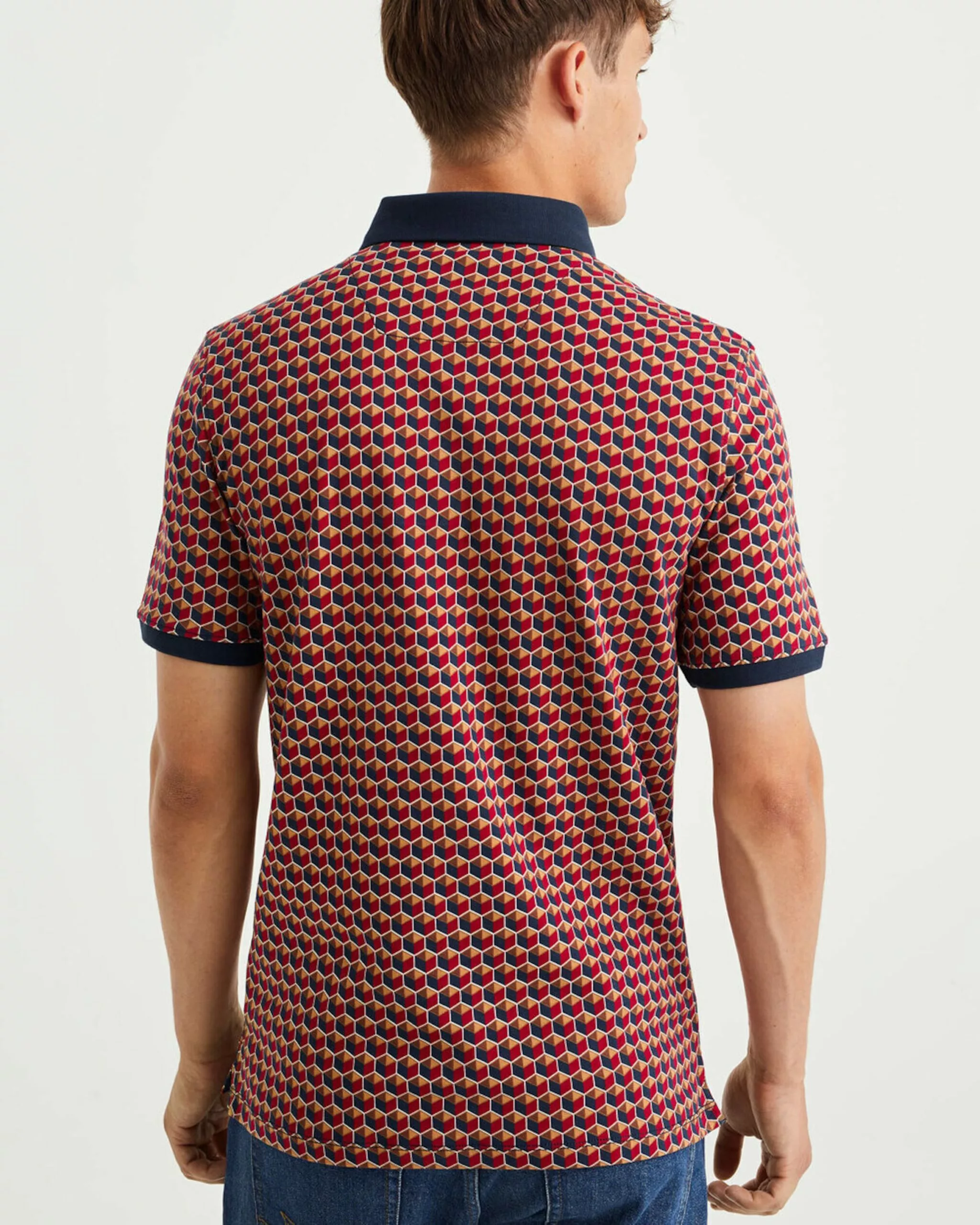 WE FASHION Polos T-Shirt Homme Rouge 3 WE FASHION Polos T-Shirt Homme Rouge – Image 3