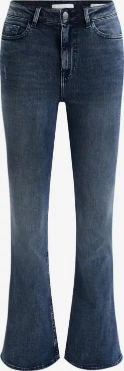 WE FASHION Bootcut évasé Jean Femme Bleu Foncé