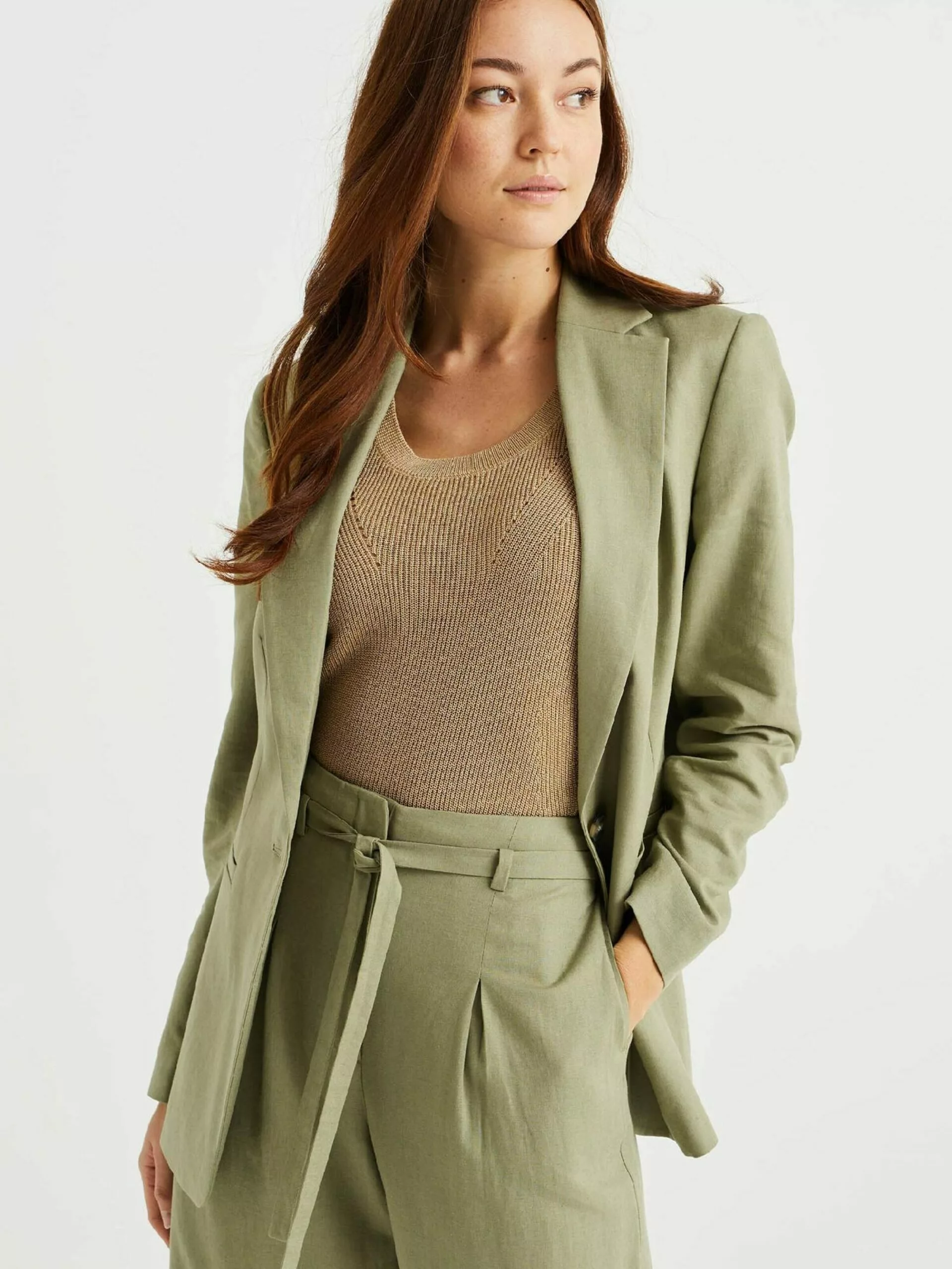 WE FASHION Blazers Classiques Blazer Femme Vert Clair 2 WE FASHION Blazers Classiques Blazer Femme Vert Clair – Image 2
