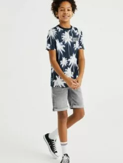 WE FASHION Shorts Coupe Slim Jean Enfants Gris -WE FASHION Magasin En Ligne d12342bab9380d6dc741f1c689d93ac2