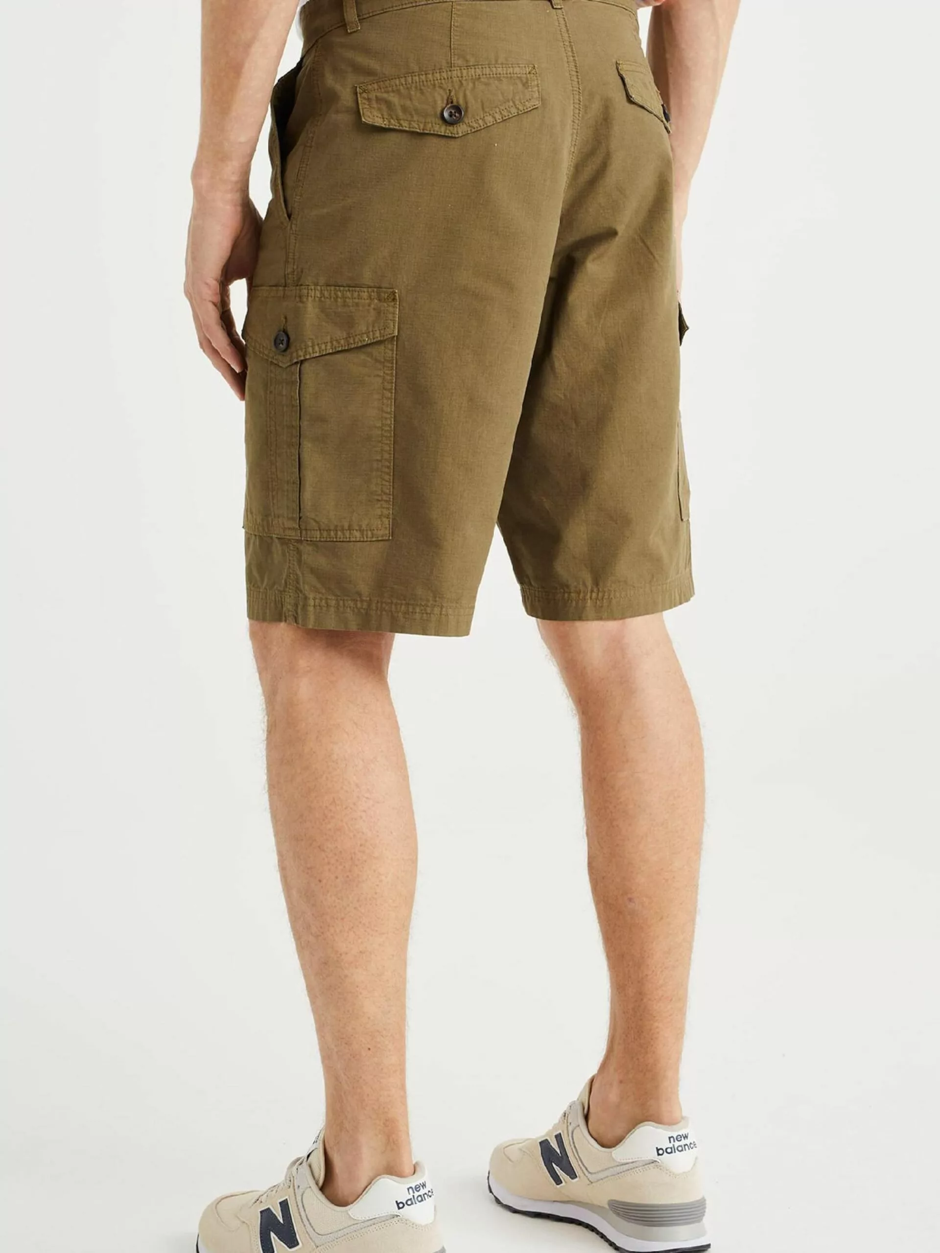 WE FASHION Shorts Cargo Regular Pantalon Cargo Homme Olive 3 WE FASHION Shorts Cargo Regular Pantalon Cargo Homme Olive – Image 3