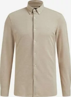 WE FASHION Chemises Décontractées Coupe Regular Chemise Homme Beige