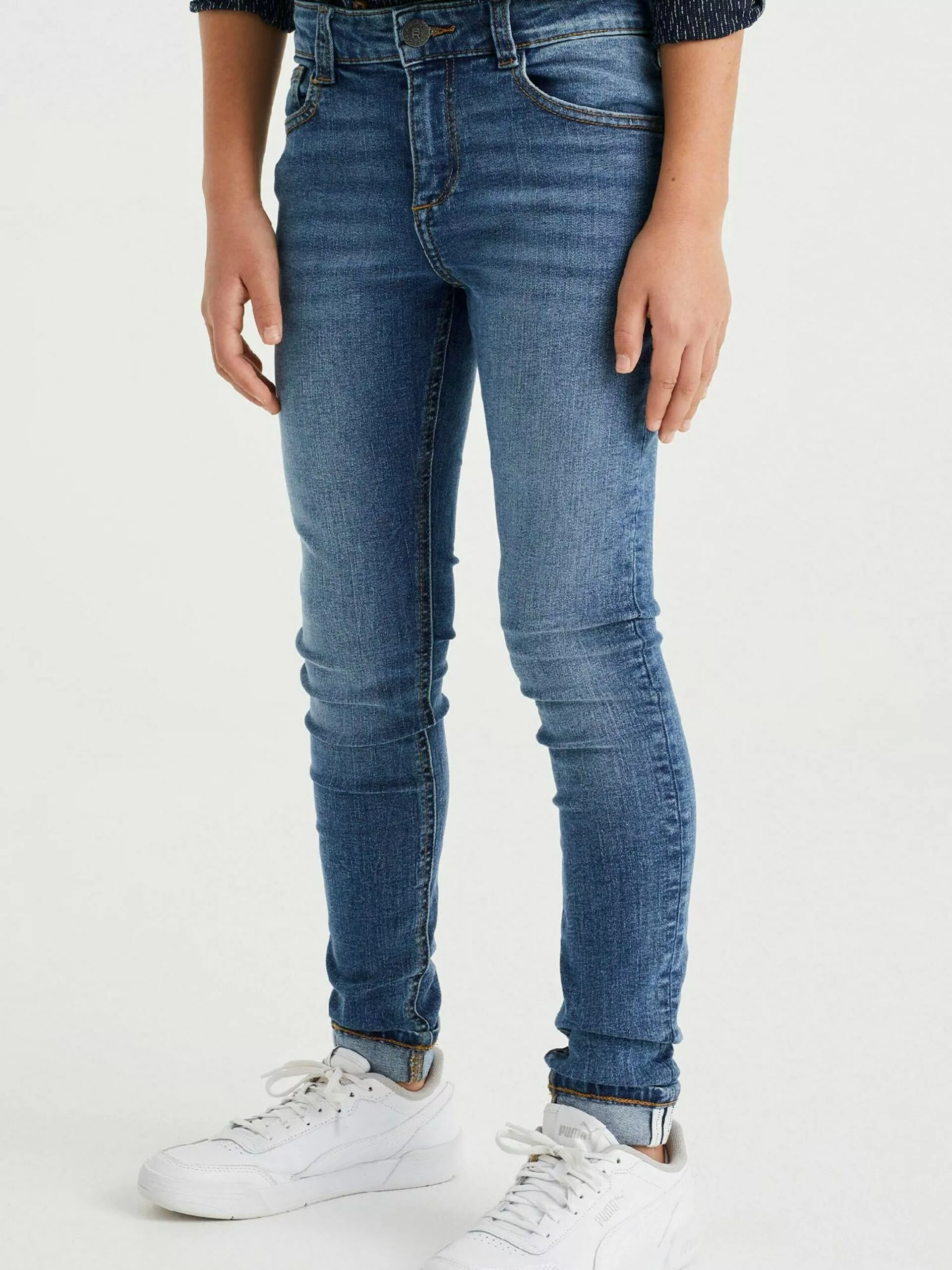 WE FASHION Jeans Skinny Jean Enfants Bleu Foncé 3 WE FASHION Jeans Skinny Jean Enfants Bleu Foncé – Image 3