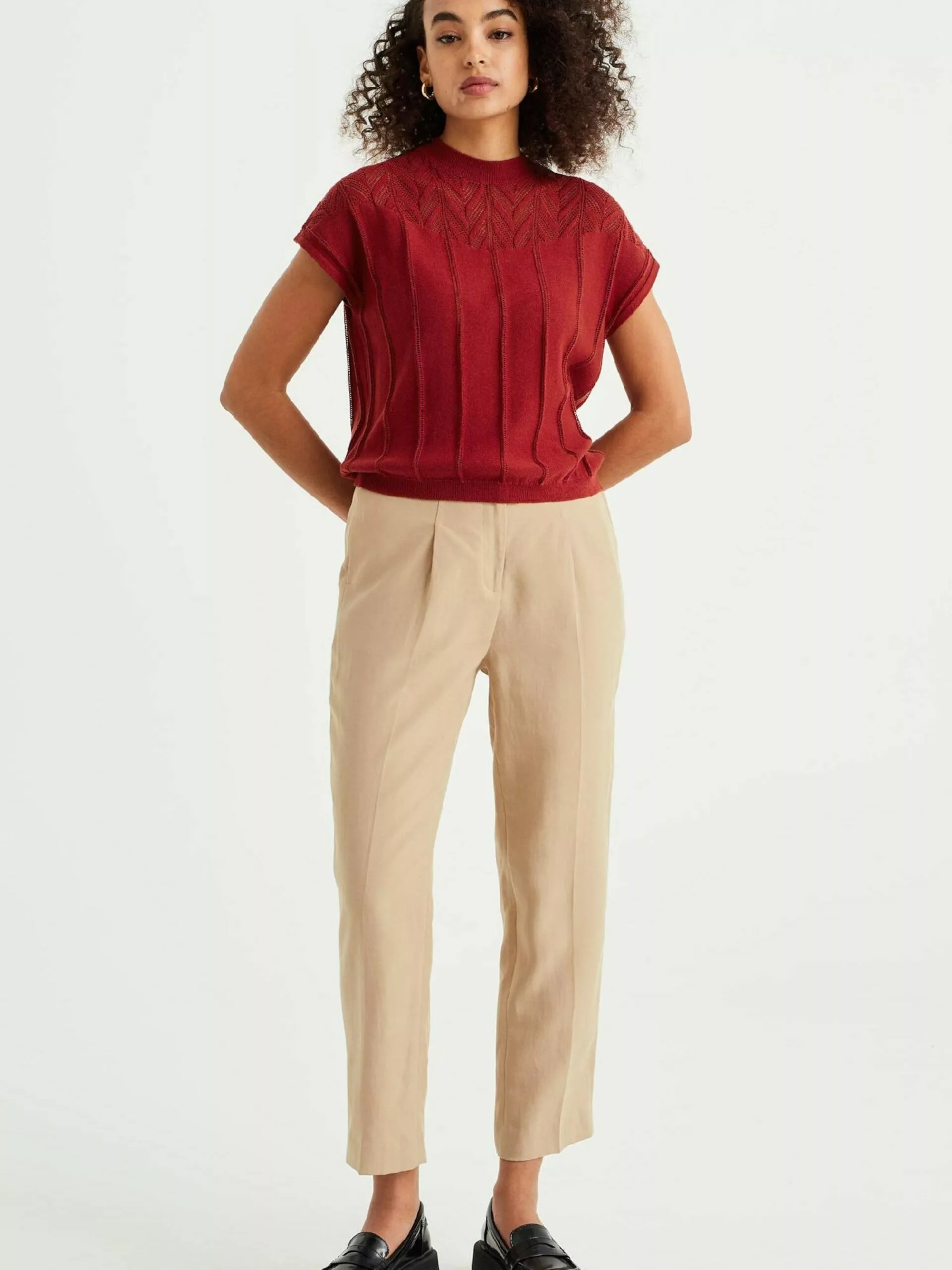 WE FASHION Pulls Maille Fine Pull-over Femme Rouge 4 WE FASHION Pulls Maille Fine Pull-over Femme Rouge – Image 4