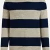 WE FASHION Pulls à Col Roulé Pull-over Homme Beige / Bleu Foncé