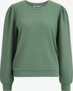 WE FASHION Sweats Sweat-shirt Femme Kaki