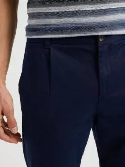 WE FASHION Pantalons En Toile Coupe Slim Pantalon à Pince Homme Marine -WE FASHION Magasin En Ligne daa9bd4b578756969a99ab8cfce183ab