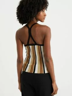 WE FASHION Tops Haut Femme écru / Marron Chiné / Noir -WE FASHION Magasin En Ligne db5543fe7cf59a8a91b1a9f027622701