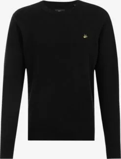 WE FASHION Pulls à Col Rond Pull-over Homme Noir