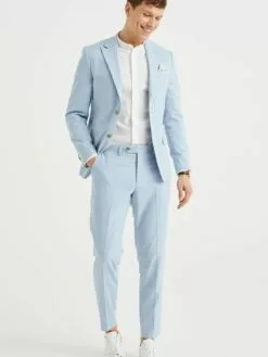 WE FASHION Pantalons En Toile Coupe Slim Pantalon Homme Bleu Clair -WE FASHION Magasin En Ligne e2722a0ad305cb7cb8412d288372f5e1