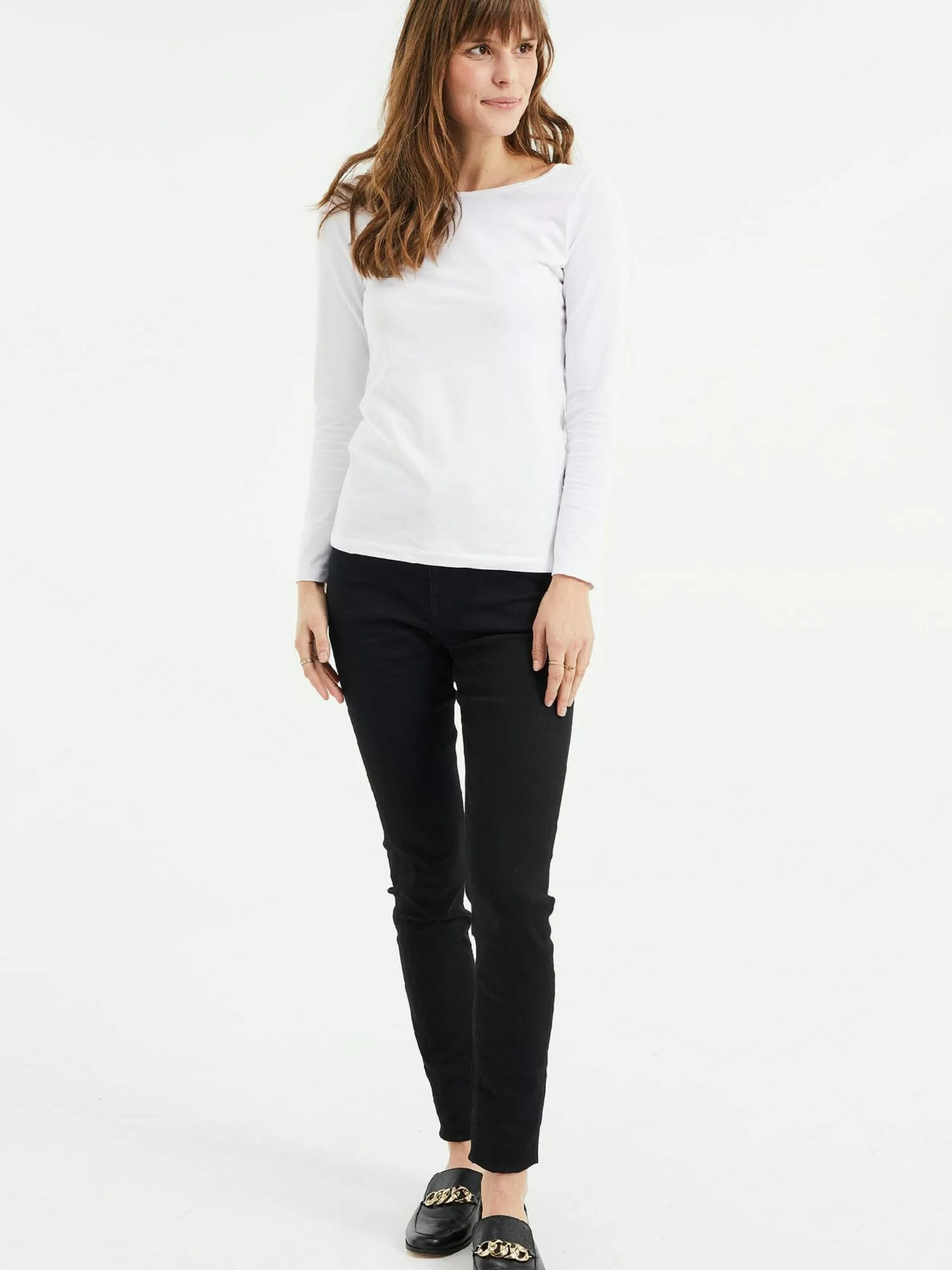 WE FASHION T-shirts à Manches Longues T-shirt Femme Blanc 4 WE FASHION T-shirts à Manches Longues T-shirt Femme Blanc – Image 4