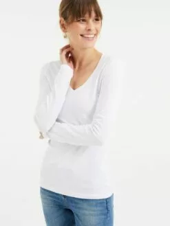 WE FASHION T-shirts à Manches Longues T-shirt Femme Blanc -WE FASHION Magasin En Ligne e3ad01b4b5319a2bcb83c6c801112c3a