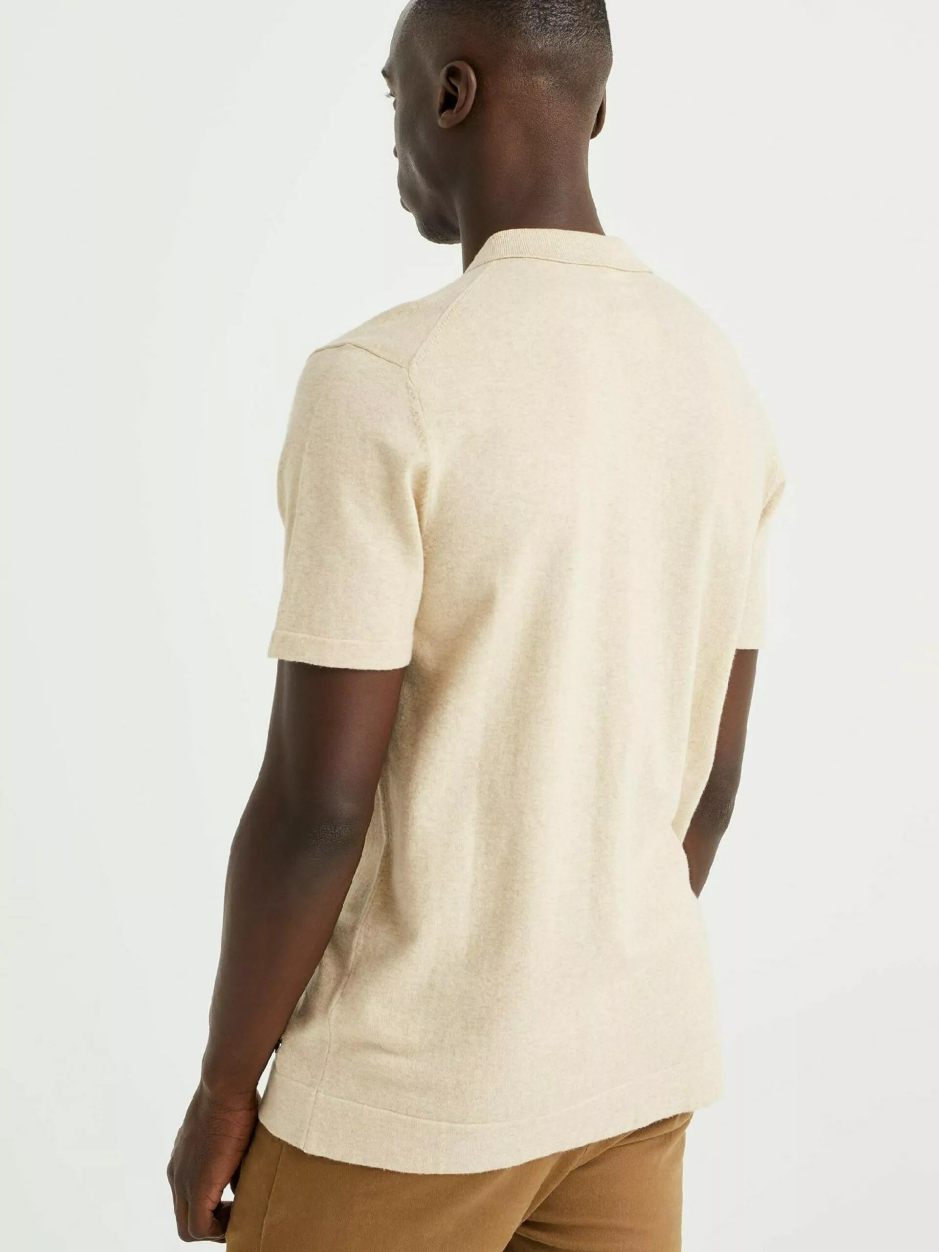 WE FASHION Pulls à Col En V Pull-over Homme Beige / Sable 3 WE FASHION Pulls à Col En V Pull-over Homme Beige / Sable – Image 3