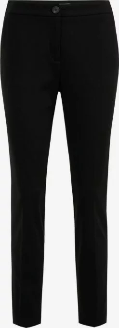 WE FASHION Pantalons Coupe Slim Pantalon à Plis Femme Noir