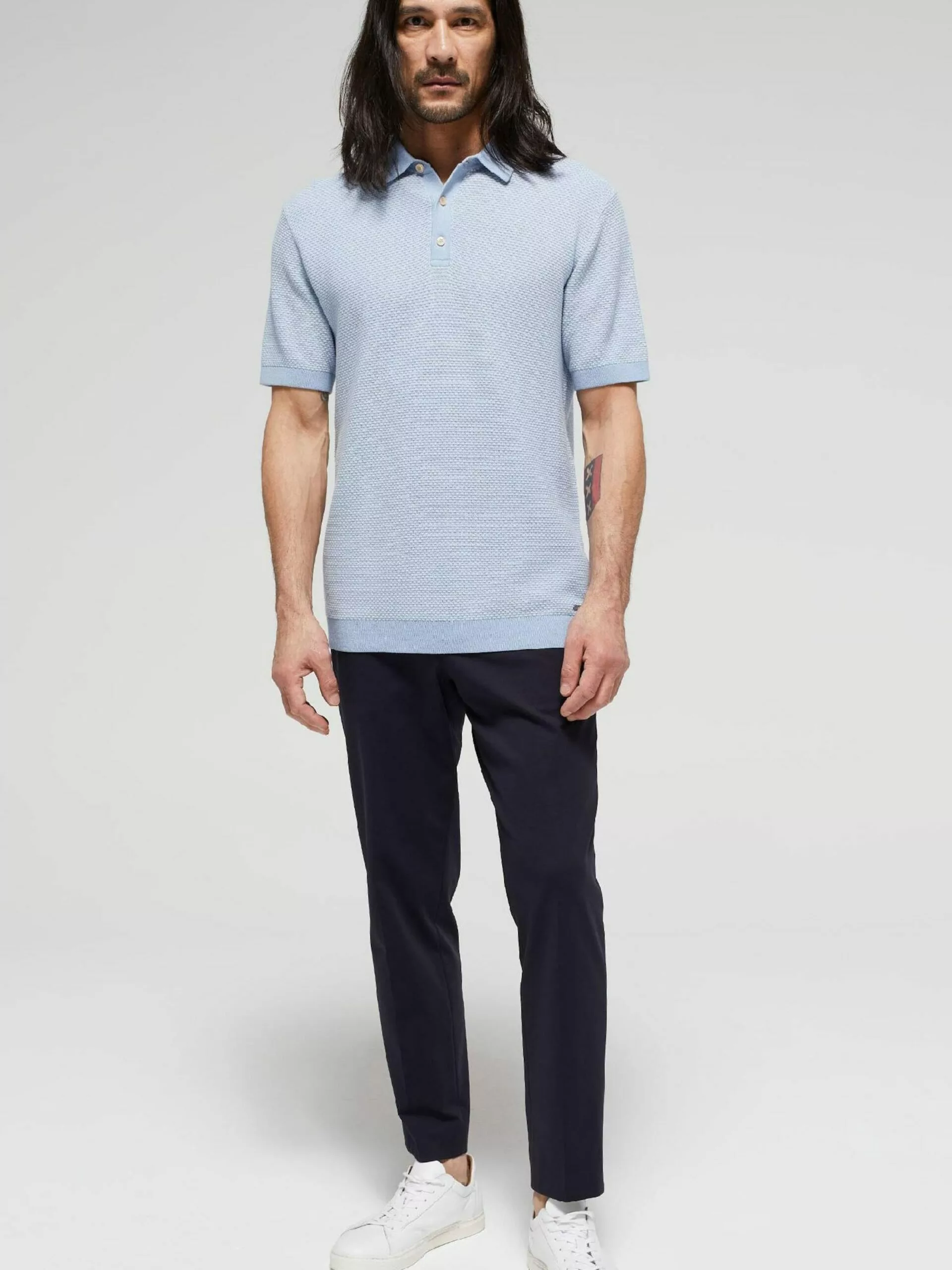 WE FASHION Pulls à Col En V Pull-over Homme Bleu Clair 4 WE FASHION Pulls à Col En V Pull-over Homme Bleu Clair – Image 4