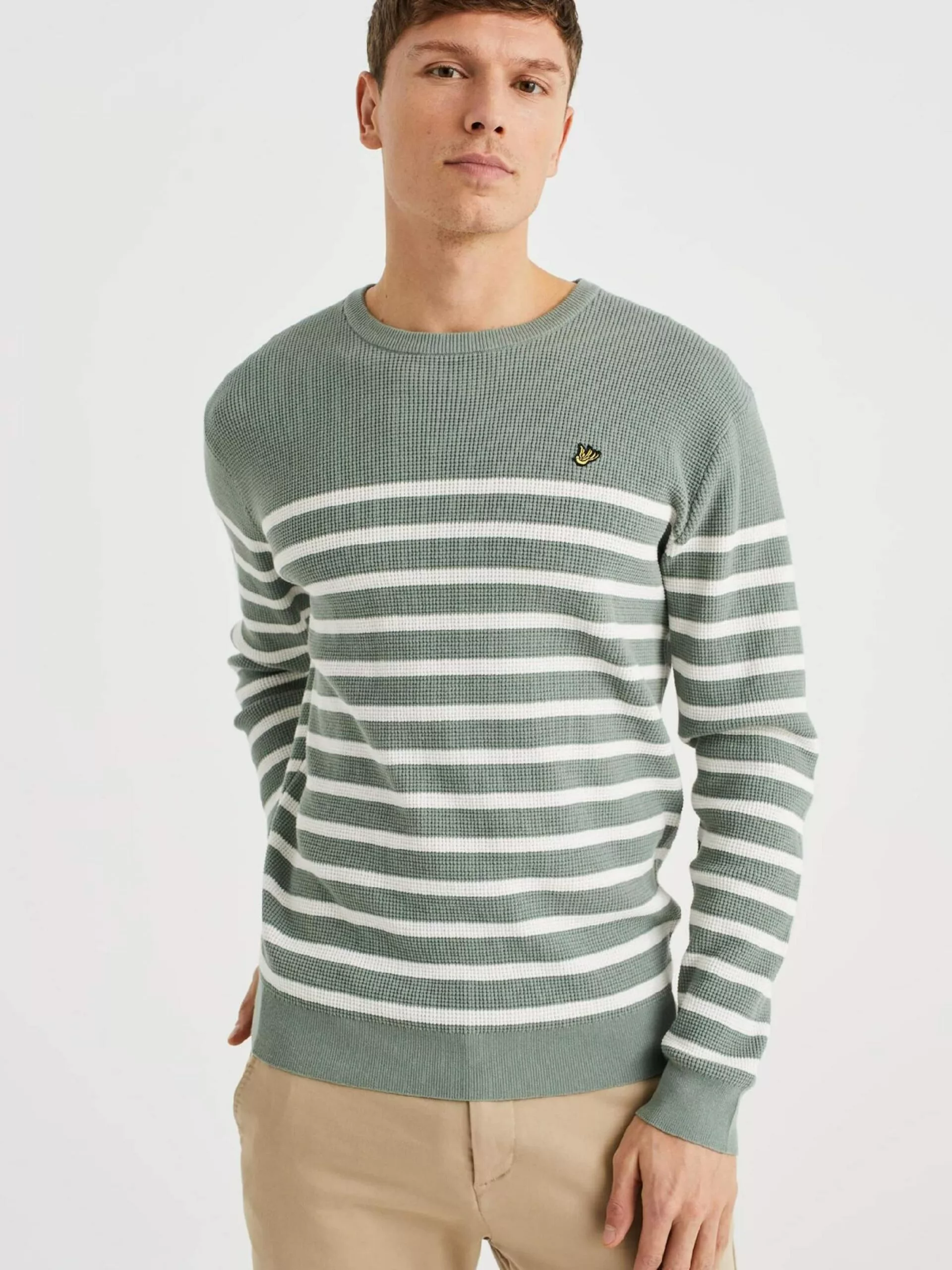 WE FASHION Pulls à Col Rond Pull-over Homme Vert Pastel 2 WE FASHION Pulls à Col Rond Pull-over Homme Vert Pastel – Image 2