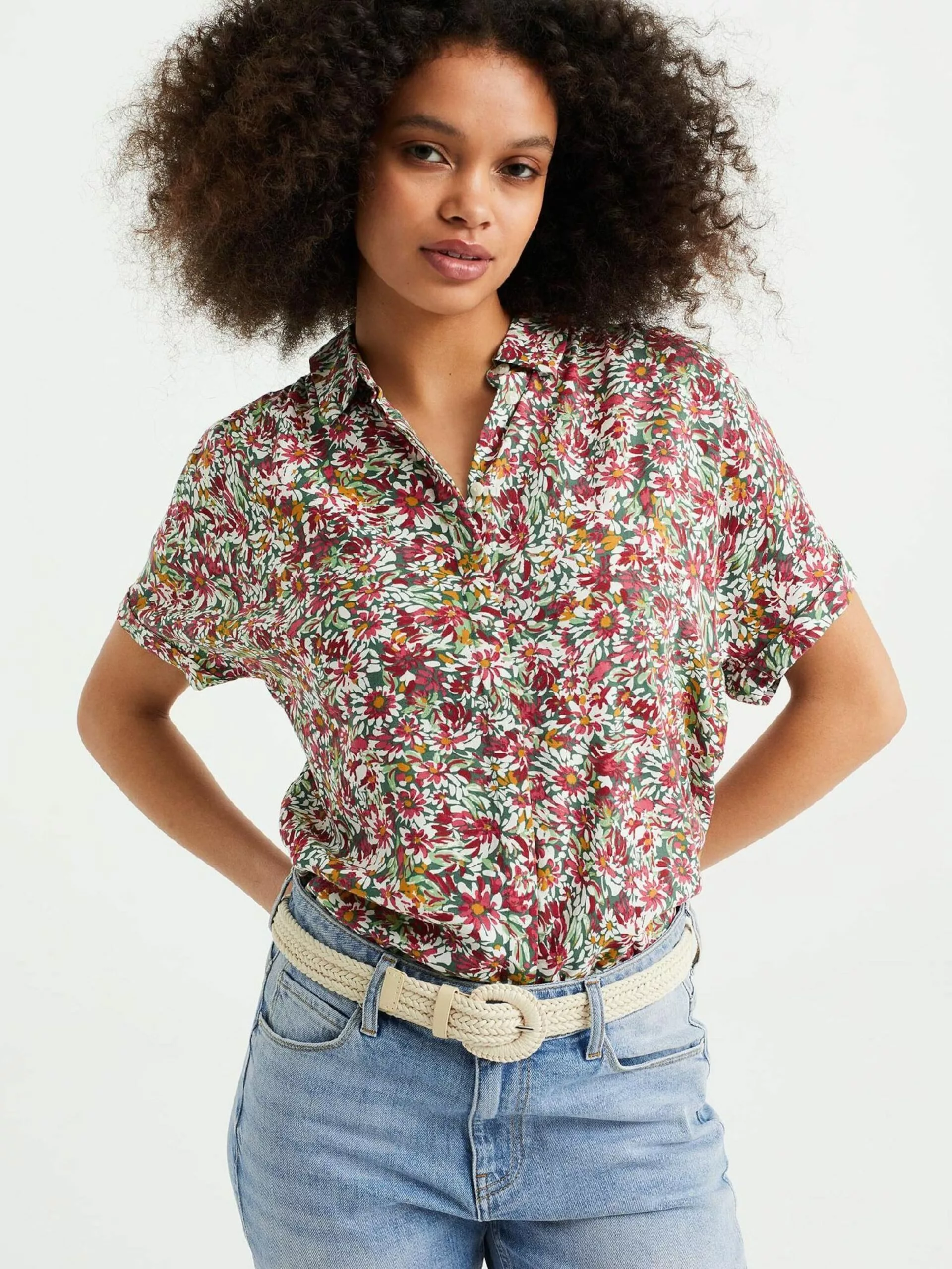 WE FASHION Blouses à Manches Courtes Chemisier Femme Mélange De Couleurs 2 WE FASHION Blouses à Manches Courtes Chemisier Femme Mélange De Couleurs – Image 2