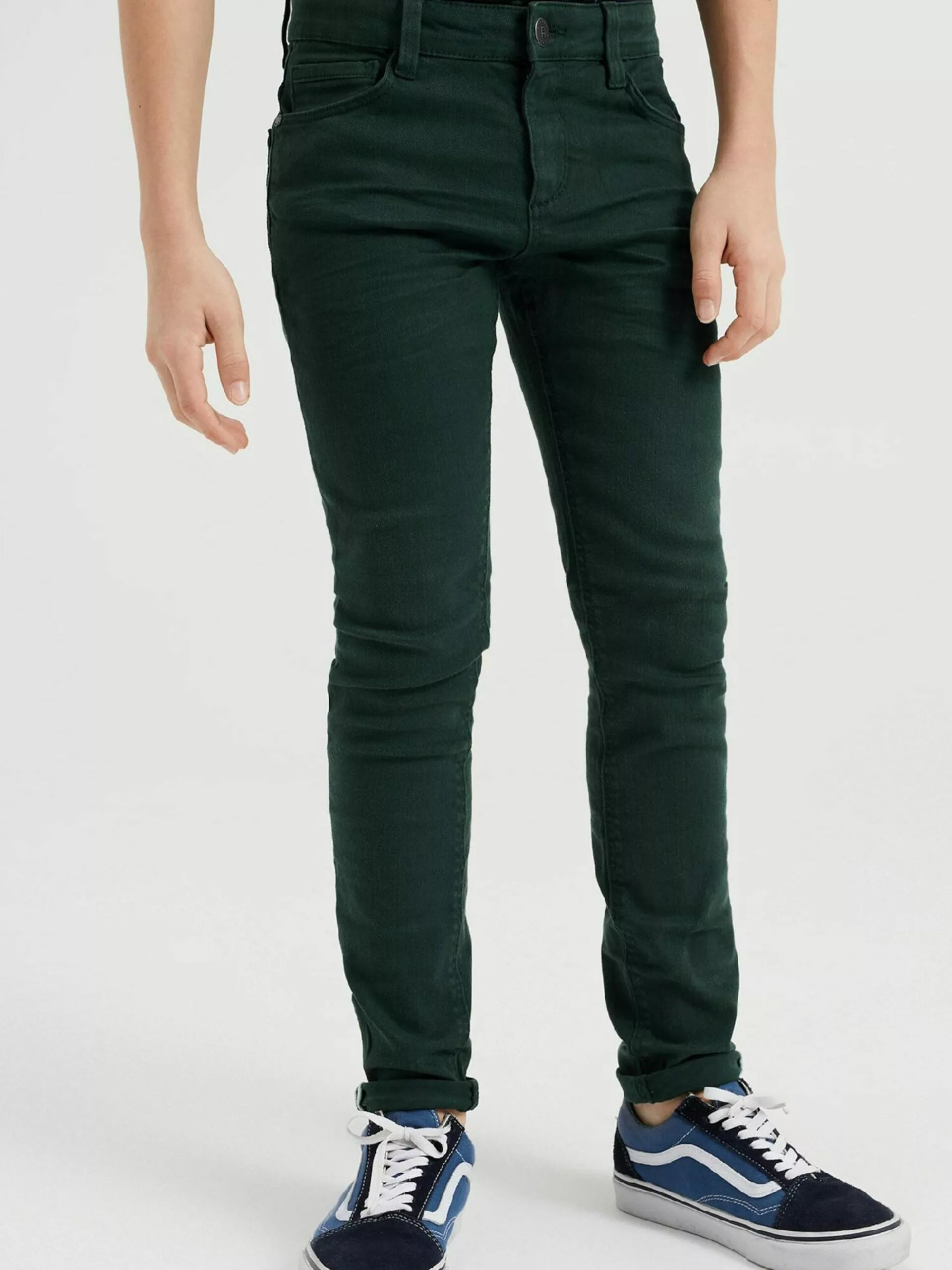 WE FASHION Slim Coupe Slim Jean Enfants Vert Foncé 4 WE FASHION Slim Coupe Slim Jean Enfants Vert Foncé – Image 4