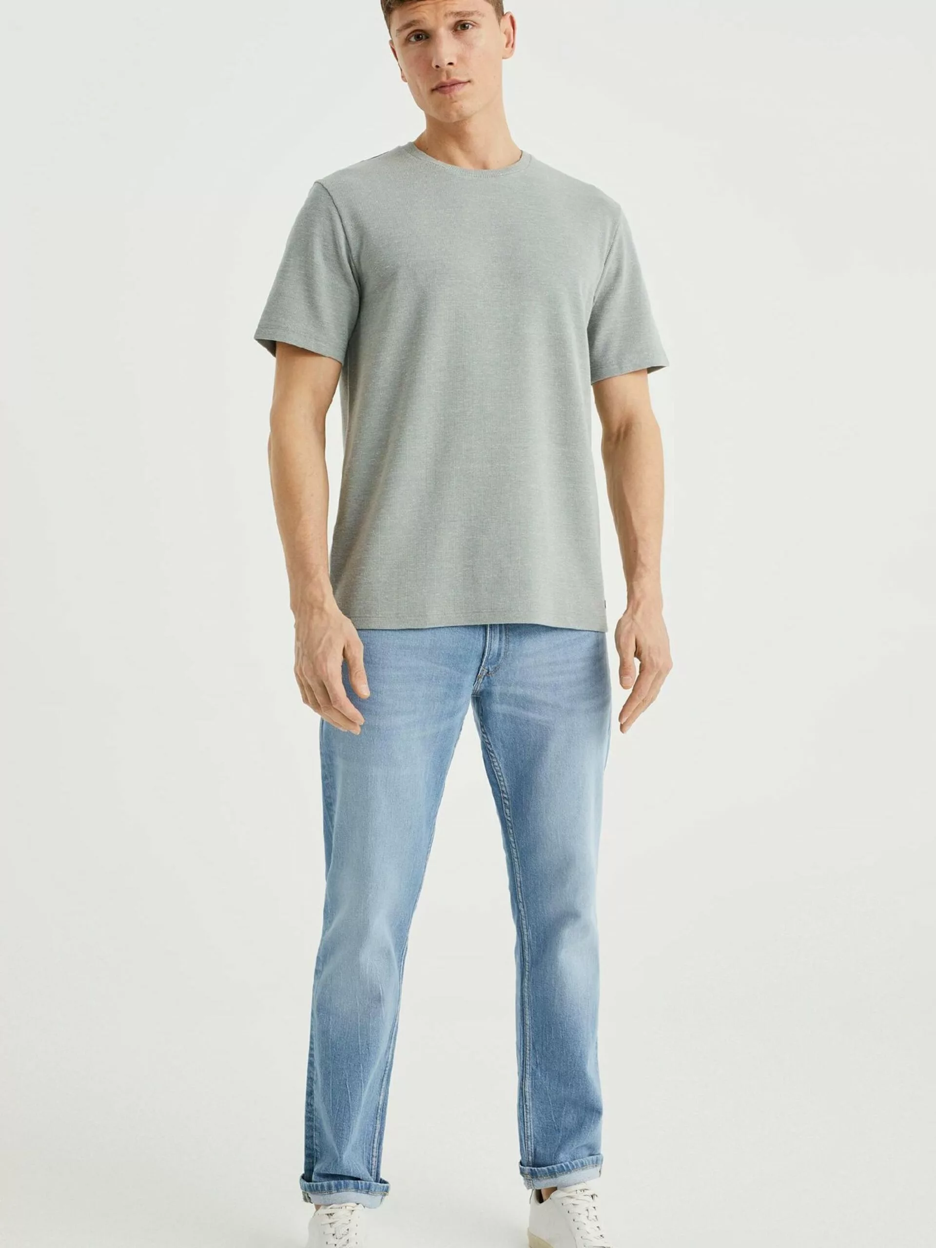 WE FASHION T-shirts T-Shirt Homme Vert Clair 4 WE FASHION T-shirts T-Shirt Homme Vert Clair – Image 4