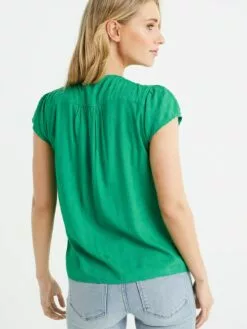 WE FASHION Blouses à Manches Courtes Chemisier Femme émeraude 7 WE FASHION Blouses à Manches Courtes Chemisier Femme émeraude -WE FASHION Magasin En Ligne eb6c0ce665f4426eeecc35739e0ed4ac