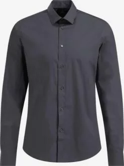 WE FASHION Chemises Décontractées Coupe Slim Chemise Homme Anthracite