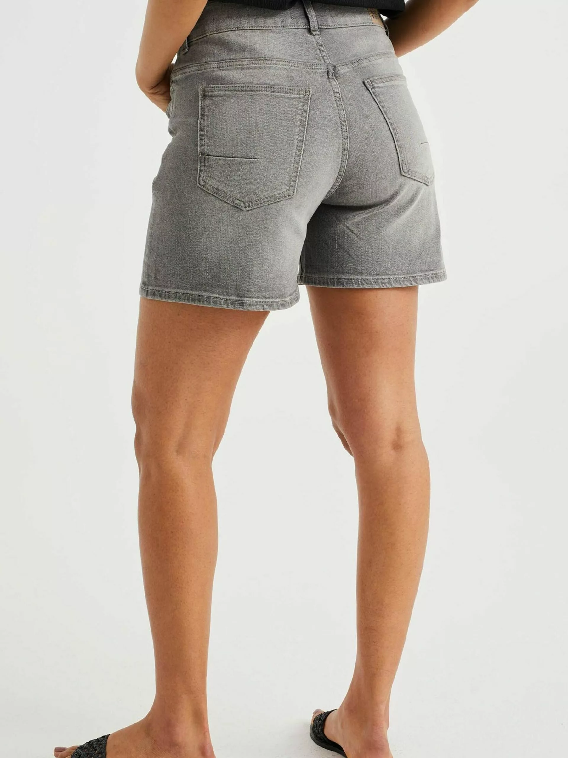 WE FASHION Shorts En Jean Skinny Jean Femme Gris 4 WE FASHION Shorts En Jean Skinny Jean Femme Gris – Image 4