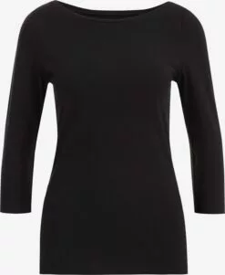 WE FASHION T-shirts à Manches 3/4 T-shirt Femme Noir